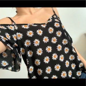 Black floral top
